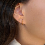 Diamond Huggie Hoops