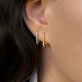 Diamond Huggie U-Hoops