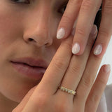 Pear Diamond Bezel Band