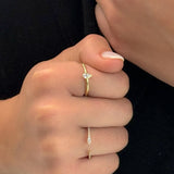 Solo Pear Diamond Bezel Ring