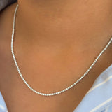 Classic Diamond Tennis Necklace 1.4mm – HRD Antwerp Certified