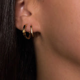 Hexagon Huggie Hoops