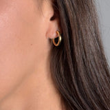 Petite Ribbed Tube Hoops