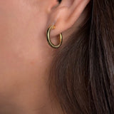 Petite Ribbed Tube Hoops