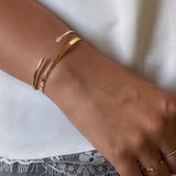 Pear Diamond Open Bangle