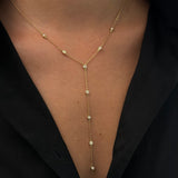 Diamond Station Lariat Necklace