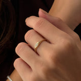 Marquise Diamond Signet Ring