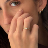Emerald Diamond Signet Ring