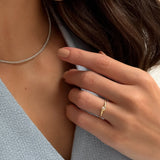 Pear Diamond Signet Ring