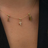 Diamond Cross Slide Charm