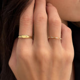 Thin Oval Signet Ring
