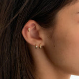 Diamond Bezel Huggie Hoops