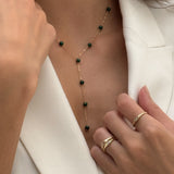 Malachite Lariat Necklace