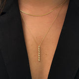 Marquise Diamond Bezel Drip Necklace