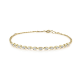 Marquise Diamond Bezel Half Tennis Bracelet