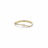 Pear Diamond Pavé Wave Ring