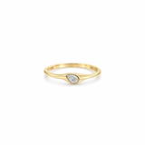 Pear Diamond Signet Ring