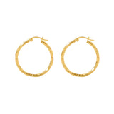 Large Textured Slim Hoops