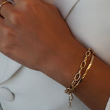 Oval Paperclip Chain Bracelet