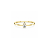 Solo Pear Diamond Bezel Ring
