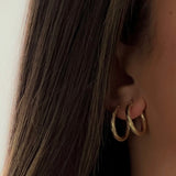 Chunky Twisted Tube Hoops