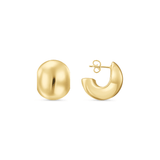 Bold Huggie Button Dôme Earrings
