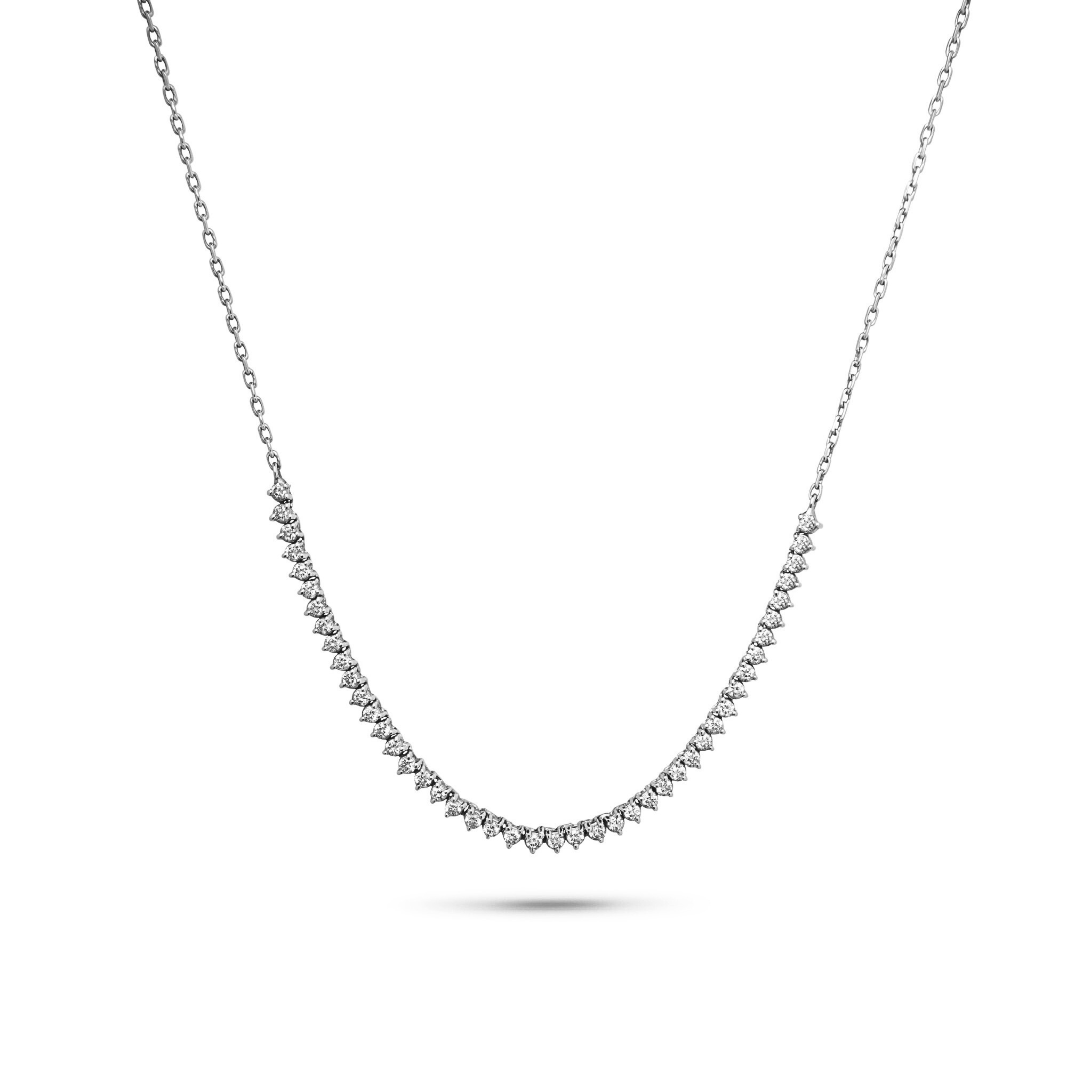 Diamond Half Tennis Necklace