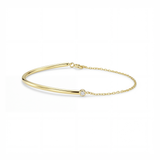 Diamond Bezel Half Bangle