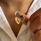 Oval Stardust Diamond Locket Pendant