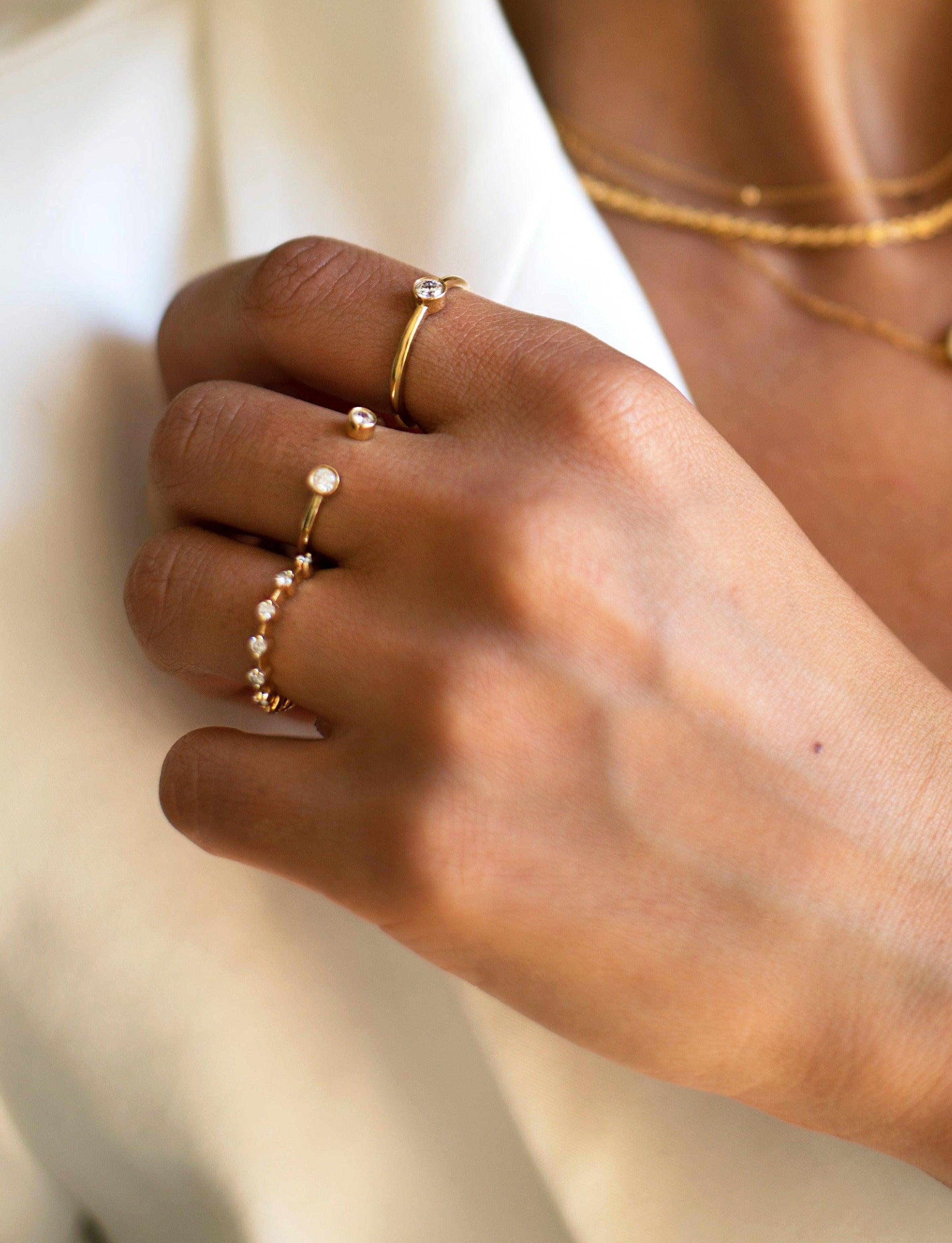 Double Diamond Open Ring - CIEL