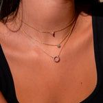 Open Circle Diamond Necklace - CIEL