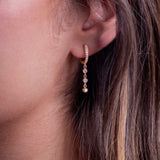 Triple Diamond Drop Earrings