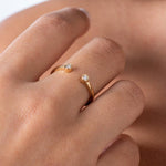 Double Diamond Open Ring - CIEL