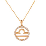 Halo Zodiac Sign Diamond Pendant