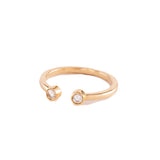 Double Diamond Open Ring