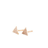 Diamond Triangle Pavé Stud