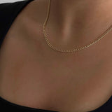 Flat Curb Chain Necklace