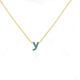 Enamel Letter Necklace